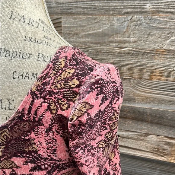 Free People Floral Pink Mini Dress Size Medium - Picture 3 of 7